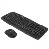 Conjunto de teclado e rato sem fios Tellur Basic preto – 2,4 GHz, recetor USB, layout compacto