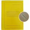 Pasta de arquivo A4 cartão Smiltainis com clip metálico, amarelo impresso