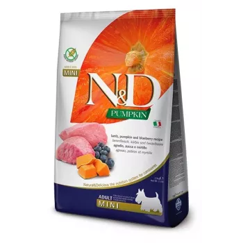 FARMINA N&D Pumpkin Lamb & Blueberry Adult Mini - Alimento seco para cães - 2,5 kg