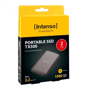 Intenso TX500 - SSD - 2TB - externo (portátil) - USB 3,2 Gen 2x1 (conector USB-C) - castanho (3827470)