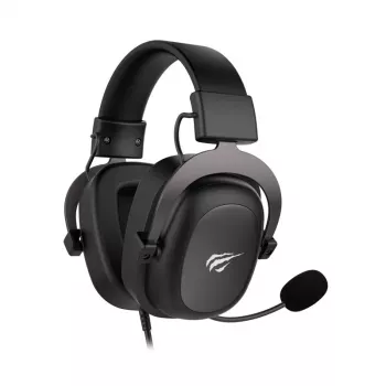 Headset com fios Havit H2002d com arco de cabeça gaming preto, verde