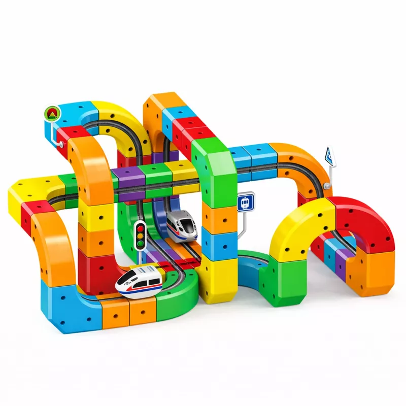Conjunto de pistas magnéticas e comboio magnético Extralink Toys comboio de levitação magnética (150 unid.)