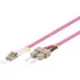 Cabo de fibra ótica Goobay LC-SC OM4 3m rosa