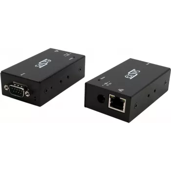 Servidor de dispositivos série Exsys EX-6111-2POE Ethernet para 1×RS-232 com PoE e fonte de alimentação 5V/4A