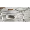 Maclean MC-466 suporte de parede para bicicleta com prateleira, máx. 25 kg, branco