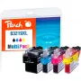Cartucho de tinta Peach PI500-245 4 unid. preto, ciano, magenta, amarelo