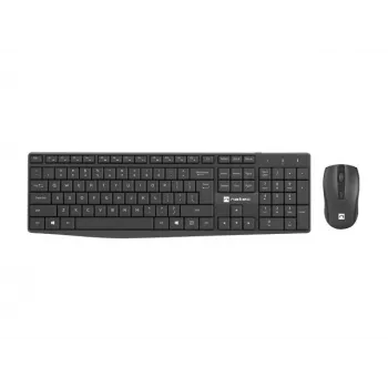 Natec Squid NZB-1989 Kit de teclado e rato sem fios, disposição US, preto