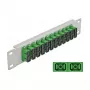 Patch panel de fibra ótica DeLOCK 10 polegadas 12 portas SC Duplex verde 1HE cinzento