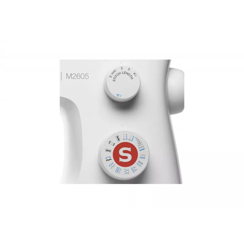 Máquina de costura automática SINGER M2605 Eletromecânica Branca