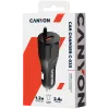 Carregador de automóvel CANYON C-033 2,4A/USB-A com conector Lightning integrado preto
