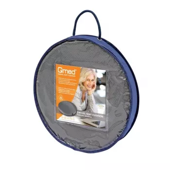 Almofada de assento MDH DRQE3M0BBXXXP — almofada redonda de espuma com gel de refrigeração, Ø 390 mm, altura 50 mm, cinzento, carga máx. 120 kg