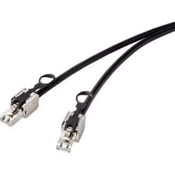 Cabo de rede Renkforce RF-4538214 preto 0,25 m Cat6a S/FTP (S-STP) (RF-4538214)