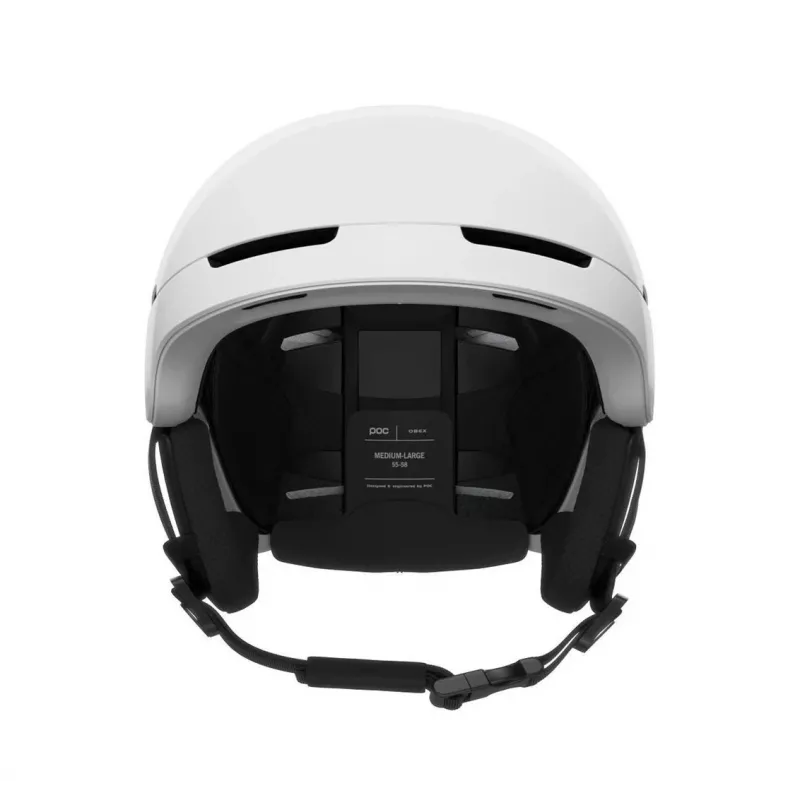Capacete aberto POC Obex MIPS — casco rígido In-Mold, M/L (55–58 cm), concha exterior ABS, espuma EPS, branco mate, 500 g