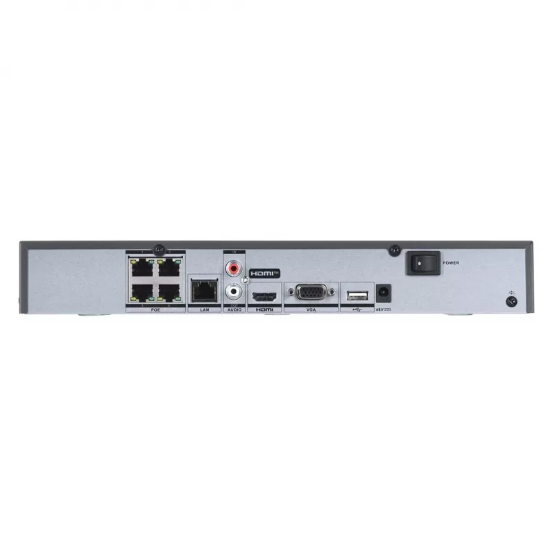 Gravador de vídeo em rede Hikvision DS-7604NXI-K1/4P 4 canais 4K