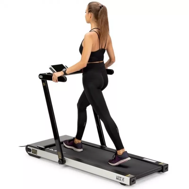Passadeira elétrica HMS LOOP12 MULTI com secretária 1-12 km/h, preta