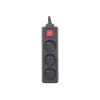 Proteção contra sobretensão Gembird EG-PSU3F-01 preto 3 tomadas AC 230 V 0,6 m