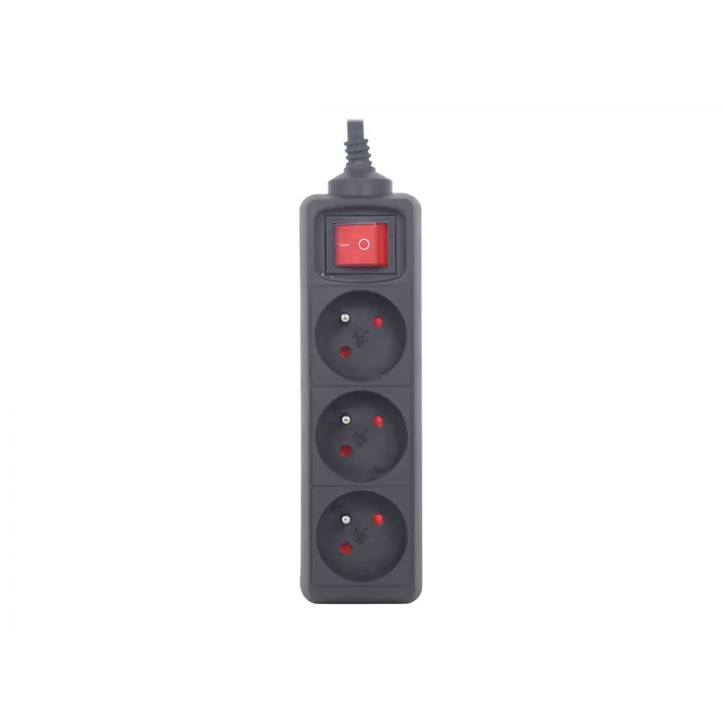 Proteção contra sobretensão Gembird EG-PSU3F-01 preto 3 tomadas AC 230 V 0,6 m