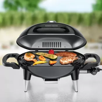 ROMMELSBACHER BBQ 4000, 2200 W, grelhador, elétrico, 300 °C, de mesa, vermelho ferrugem