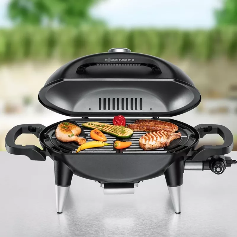 ROMMELSBACHER BBQ 4000, 2200 W, grelhador, elétrico, 300 °C, de mesa, vermelho ferrugem
