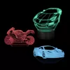 Decoração de luz LED RGB 3D para veículos MANTA SNL120RGB — lâmpada RGB para automóveis e motociclos
