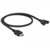 Cabo HDMI DeLOCK 85463 0,5 m tipo A ficha para conector fêmea, preto