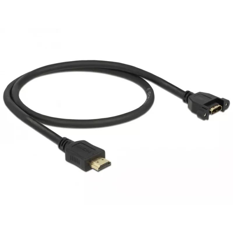 Cabo HDMI DeLOCK 85463 0,5 m tipo A ficha para conector fêmea, preto