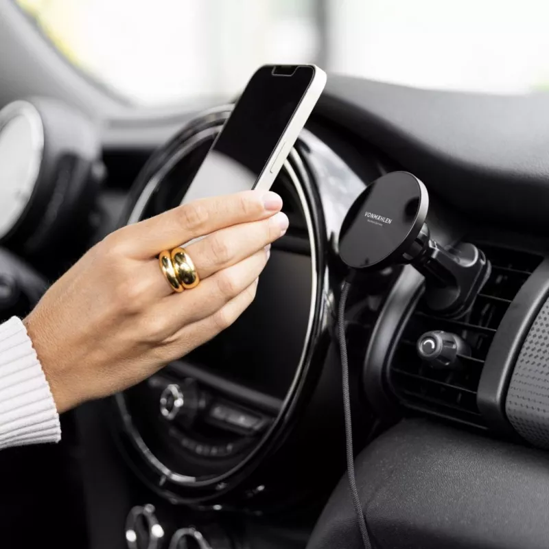 Vonmählen Aura Car carregador sem fios magnético para automóvel, preto