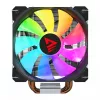 Dissipador de CPU SAVIO SAVGCOVORTEXX2ARGB com 4 heatpipes, ventoinha ARGB de 120 mm, preto