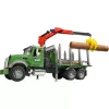 Transportador de madeira BRUDER MACK Granite com 3 troncos