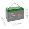 Qoltec 53038 bateria AGM | 12V | 100Ah | máx 1200A