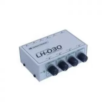Amplificador para auscultadores Omnitronic LH-030, jack 3,5 mm, saída 100 mW