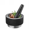 Almofariz GEFU 35300 preto aço inoxidável granito 14 cm