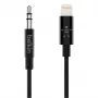 Cabo Belkin Lightning para jack de auscultadores - Lightning macho para ficha mini jack estéreo macho - 91,4 cm - Preto - para Apple iPhone (Lig