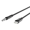 Cabo Belkin Lightning para jack de auscultadores - Lightning macho para ficha mini jack estéreo macho - 91,4 cm - Preto - para Apple iPhone (Lig