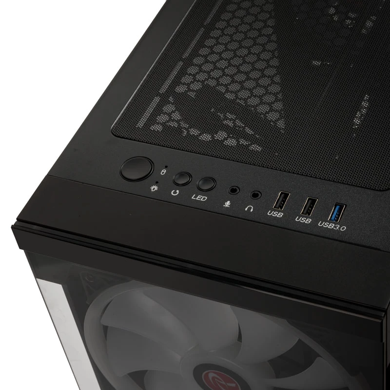 SILENOS PRO versão preta com ventoinha ARGB e vidro temperado