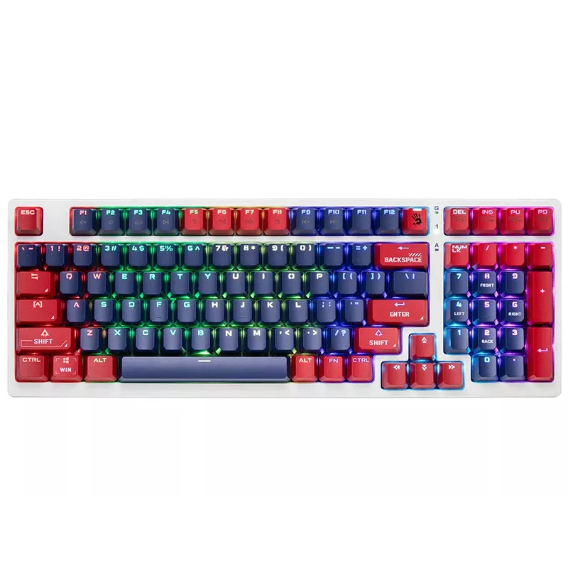 Teclado gaming mecânico A4Tech Bloody S98, USB, Sports Navy, interruptores BLMS Red Plus