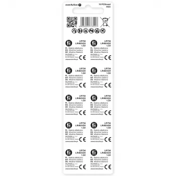 Pilhas alcalinas mini AG5 blister 10 unid.