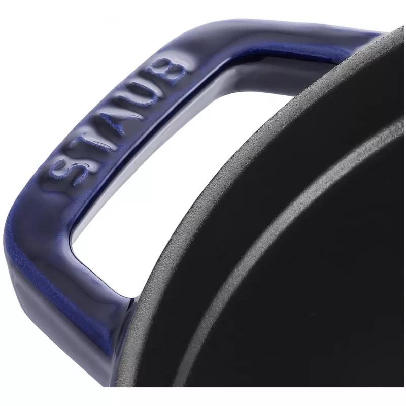 Cocotte em ferro fundido Staub 26 cm redonda, azul-escuro