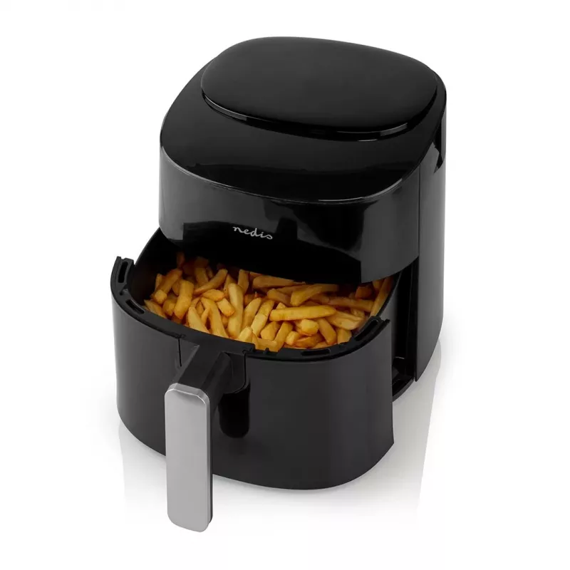 Fritadeira de ar quente Nedis KAAF160BK, cesto único, 4,2 L, 1300 W, preto