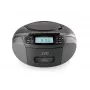 Leitor de rádio JVC RC-E444B preto com leitor de CD e sintonizador FM