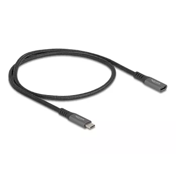 Cabo de extensão USB DeLOCK USB Type-C macho para fêmea 10 Gbit/s 0,5 m cinzento metal