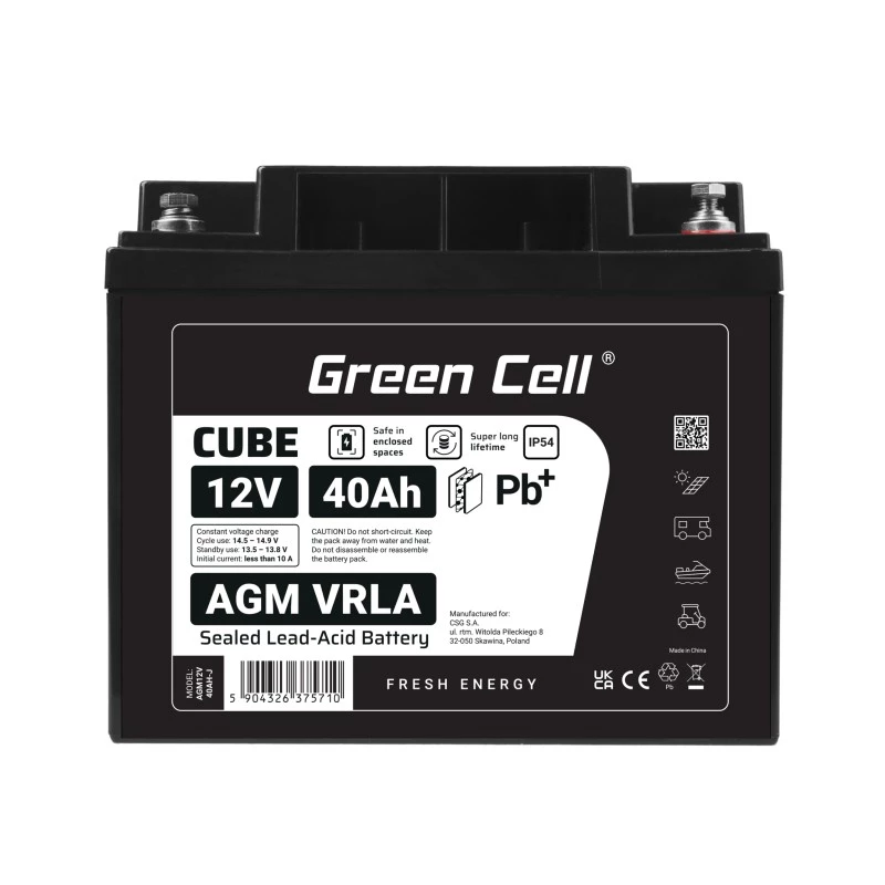 Bateria AGM VRLA 12V 40Ah IP54