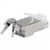 Ficha RJ45 blindada EQUIP Cat 8.1, ficha, prateado, 50 unid., 11,7×22,5 mm, 3,7 g
