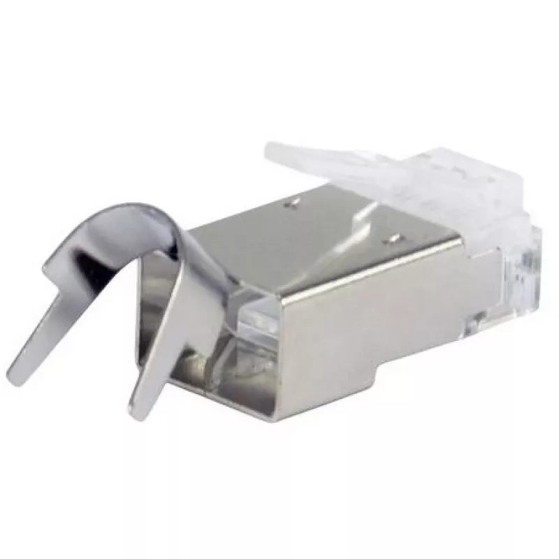 Ficha RJ45 blindada EQUIP Cat 8.1, ficha, prateado, 50 unid., 11,7×22,5 mm, 3,7 g