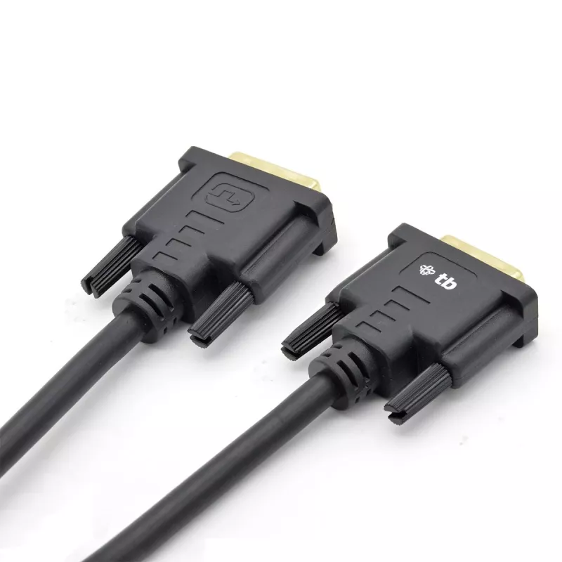 Cabo TB MM DVI 24 + 1 1,8 m, preto, dourado (AKTBXVD24DVI18B)