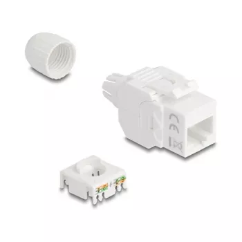 Módulo Keystone RJ45 DELOCK 90721 Cat.6A UTP 180° conector fêmea LSA
