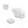 Módulo Keystone RJ45 DELOCK 90721 Cat.6A UTP 180° conector fêmea LSA