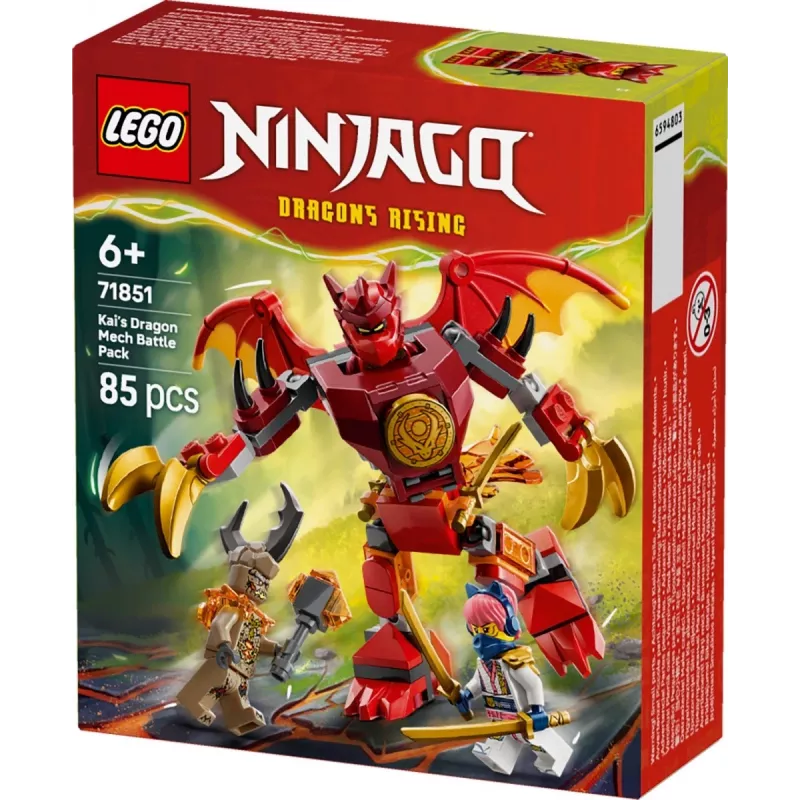 LEGO NINJAGO 71851 Pack de batalha: Mech dragão do Kai
