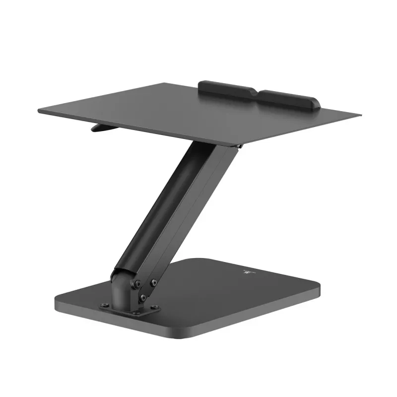 Suporte de secretária Maclean para monitor ou portátil, mola a gás, para trabalho sentado e de pé, preto, MC-493