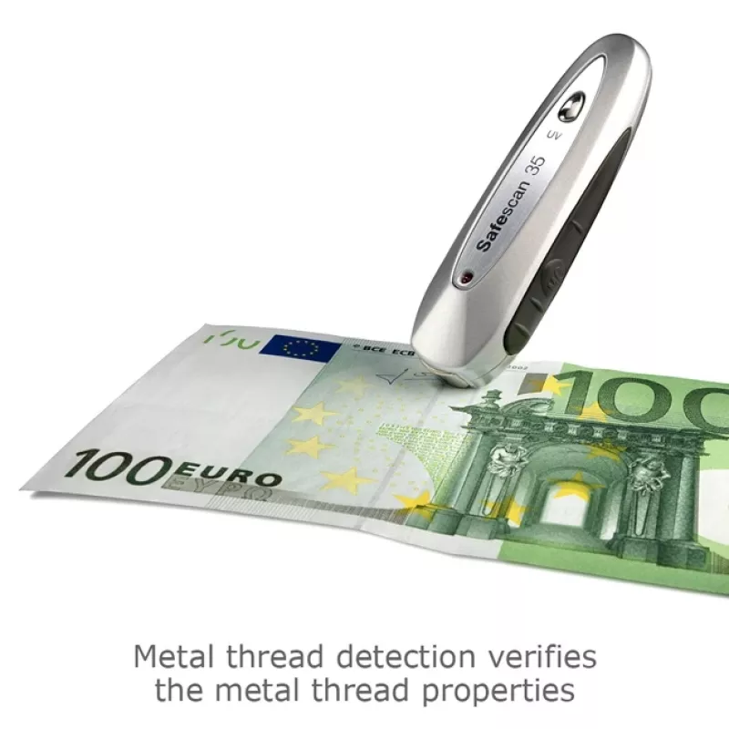 Safescan 35 detetor portátil de notas falsas, UV / magnético / fio de segurança